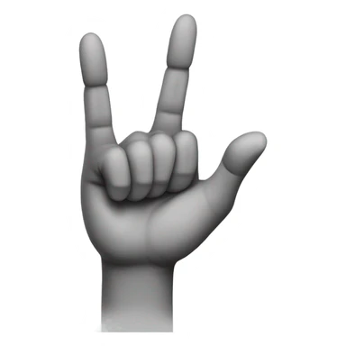 a hand that shows The sign of the horns(middle and ring fingers are bent)  sticker