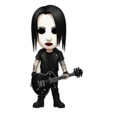 Marilyn manson with black guitar sticker