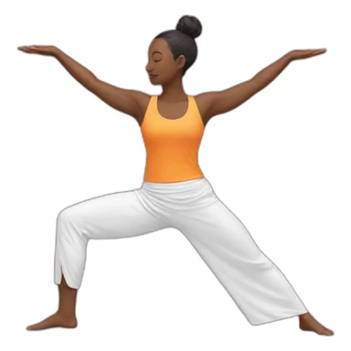 Bird of paradise yoga pose sticker