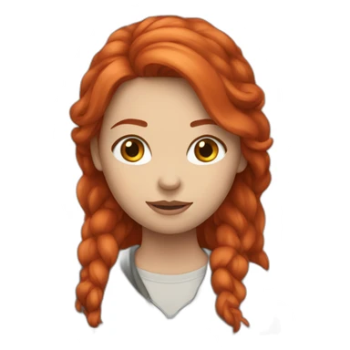 Alexa red headed girl sticker