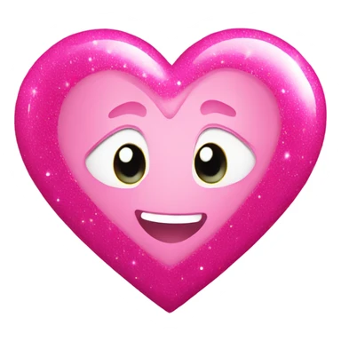 Pink heart sparkling  sticker
