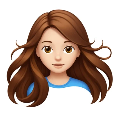 Girl flipping hair sticker