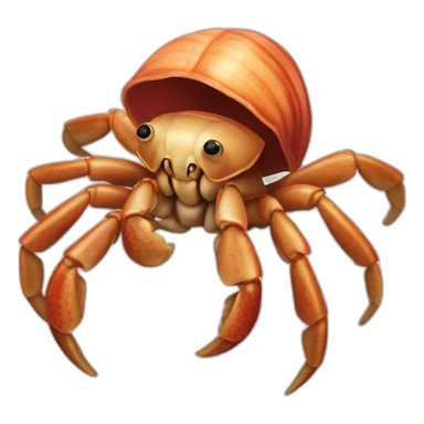 Hermit crab looks like Thierry Lhermitte sticker