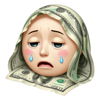 crying emoji crying money sticker