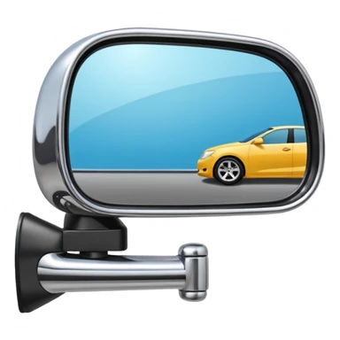modern vehicle side mirror with reflective glass sticker