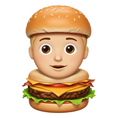 hamburguesa clasica con tocino sticker