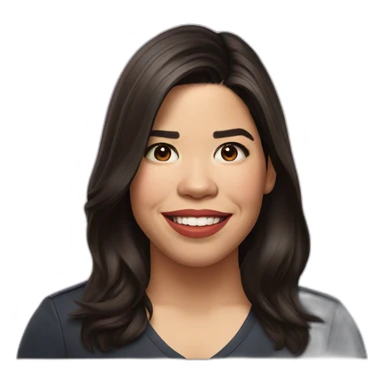 America Ferrera face sticker