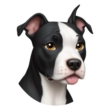 Black and white pitbull terrier sticker