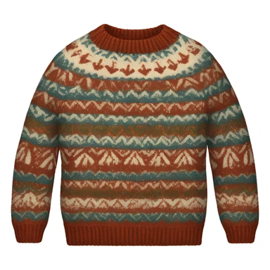Fair Isle sweater sticker