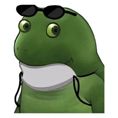 Nerd with mask on sticker