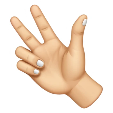 I want a emoji with just middle finger bend towards and every other fingers amd thumb straight  sticker