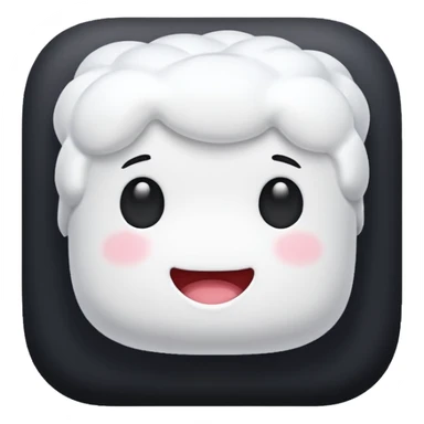 Make a marshmellow emoji sticker