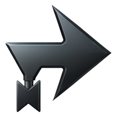 Black arrow pointing left sticker