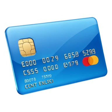 3D style credit card icon, no text sticker