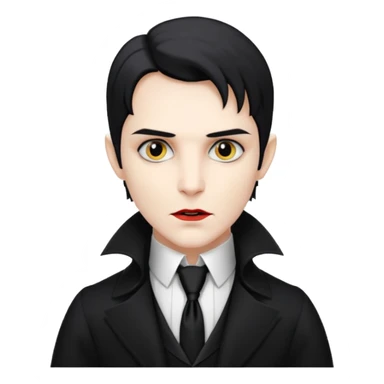 vampire with coat long collars with tie sticker