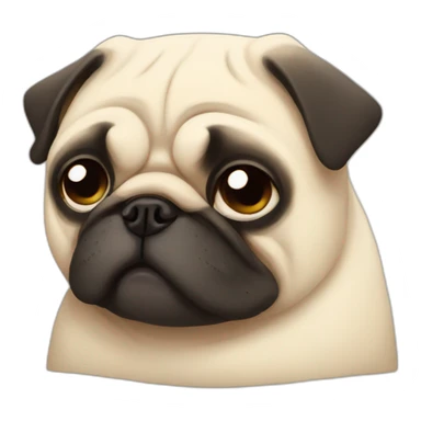 Sleepy Pug sticker