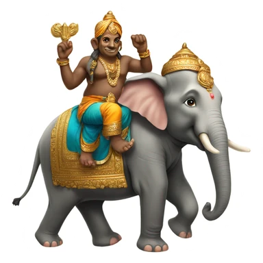 Ganesh riding an elephant  sticker