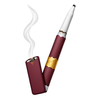 dark Burgundy aesthetic Cigarette sticker