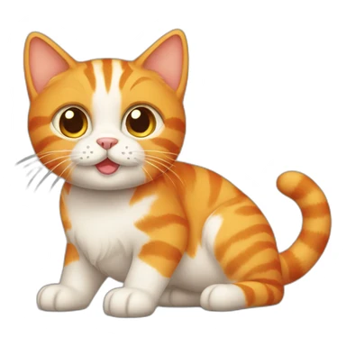 Orange Tabby Cat Full Body sticker