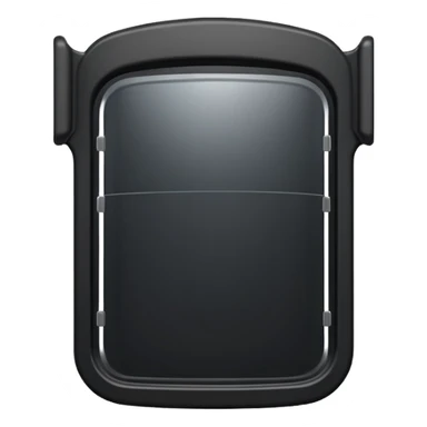 black riot shield with the word RCR in white and a rectangular viewing window sticker
