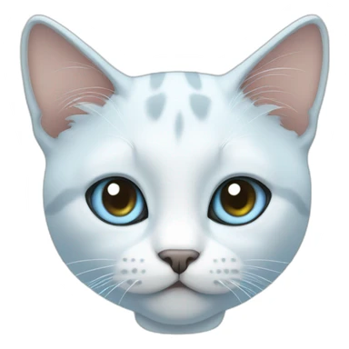 cat with glass ,sky blue color eye sticker