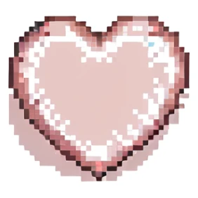 rose gold heart pixel art sticker