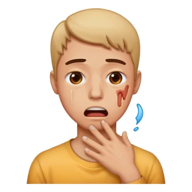 Choking myself out of distress sticker