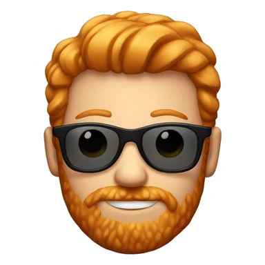 ginger man with little facial hear and sunglasses sticker