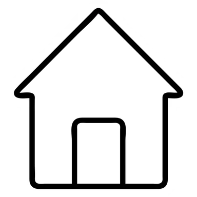 simple home house with roof and door sticker