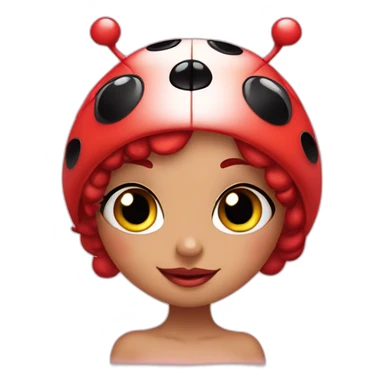 Ladybug, don't show legs...  super cute with eyelashes and she's wearing a princess crown sticker