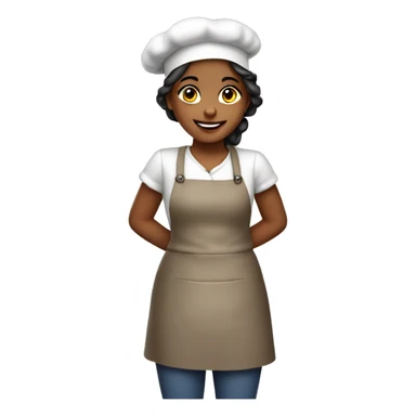 Baker girl thank you sticker