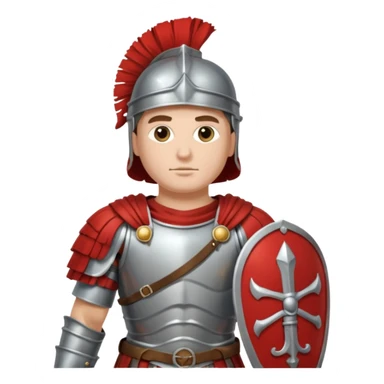 roman soldier fullbody with silver armos and without weapons sticker