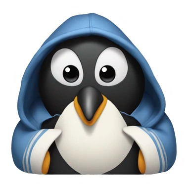 Pinguin wearing a hoody sticker