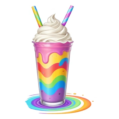 Rainbow Space Milkshake sticker