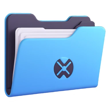 Mac folder icon in light pastel blue color sticker
