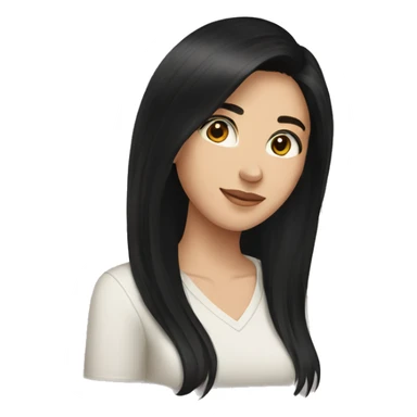 Brunette girl boyfriend with black hair sticker