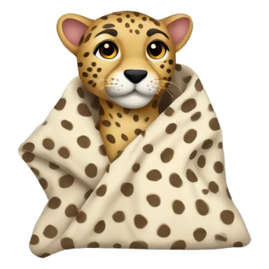 cheeta cozy in blanket sticker