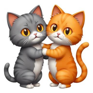 Two cats fighting sticker
