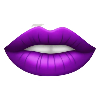 pucker lips long eyelashes long purple nails emoji face sticker