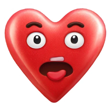 kiss me heart candy sticker