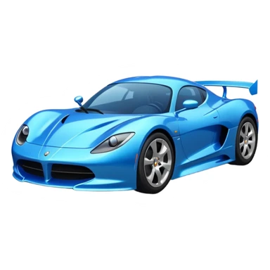 blue sport car sticker