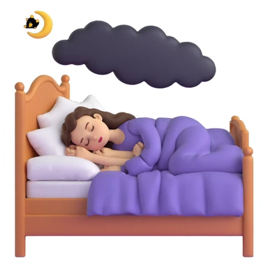 girl sleeping in bed snoring sticker