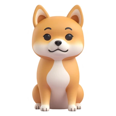 shiba inu standing, sad sticker