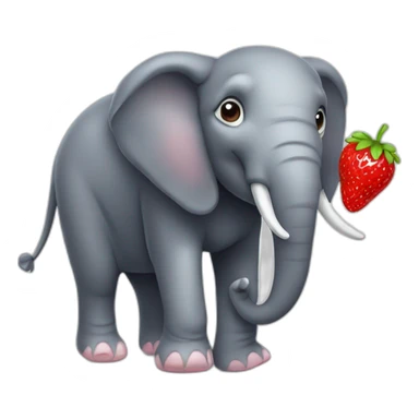 Élephant fraise sticker