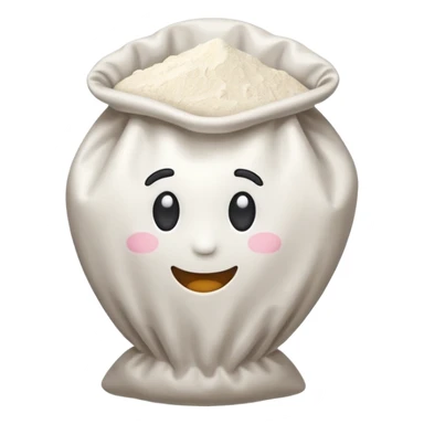 flour in a flour bag sticker