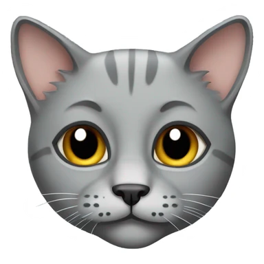 grey cat of the Scottish breed sticker