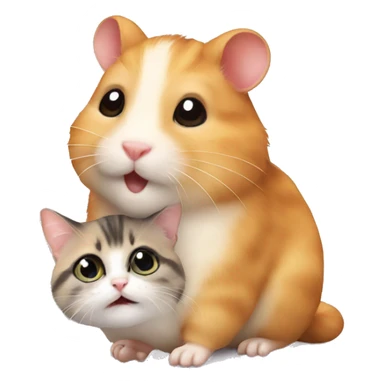 Hamster with a cat cute sticker
