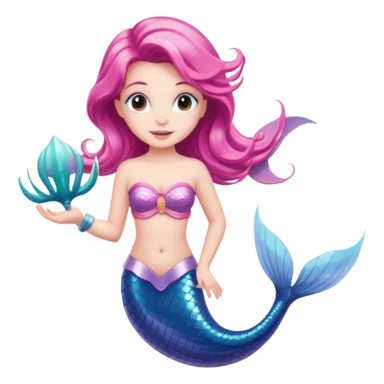 Mermaid wearing a light pink snorkel sticker