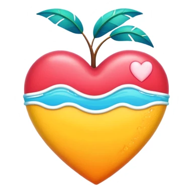 summer vibes heart sticker
