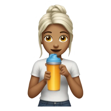 Girl with a shaker of fuxion sticker